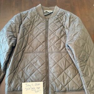 Zara Gray Quilted Puffer Jacket